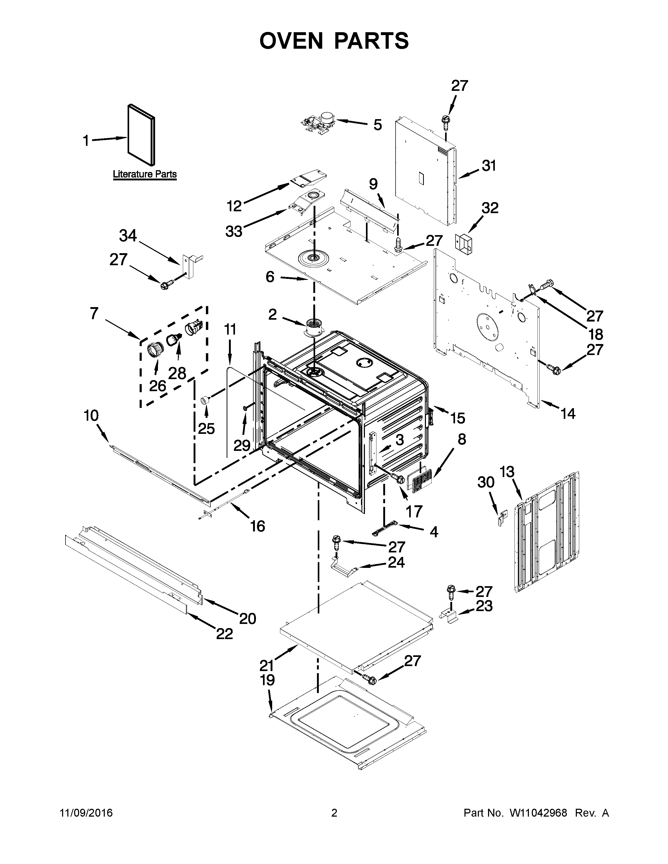 Whirlpool WOS92EC0AH04 oven parts diagram