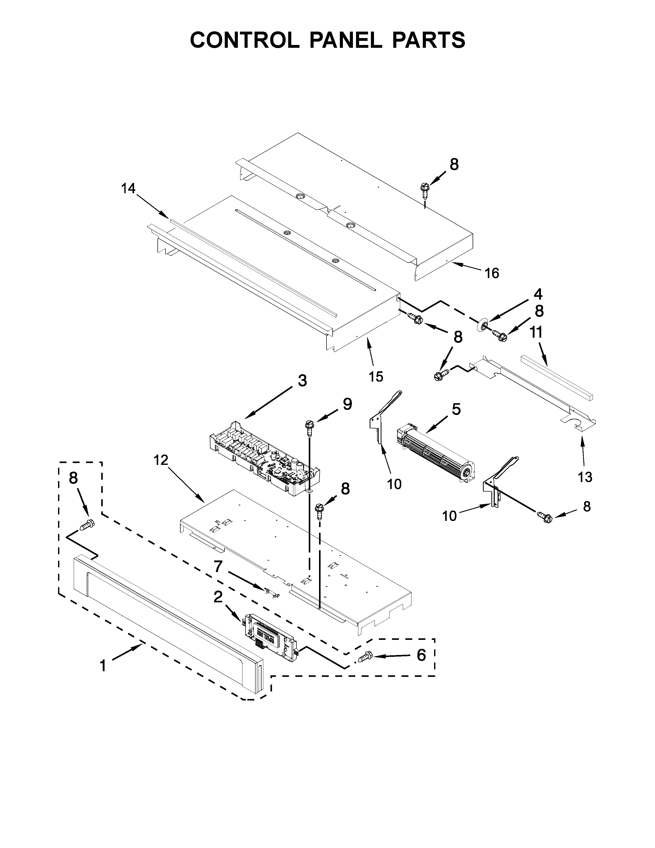 Whirlpool WOS92EC7AB04 control panel parts diagram