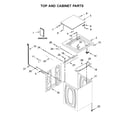 Admiral 4KATW5215FW0 top and cabinet parts diagram