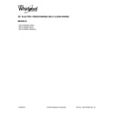 Whirlpool WFC310S0EB0 cover sheet diagram