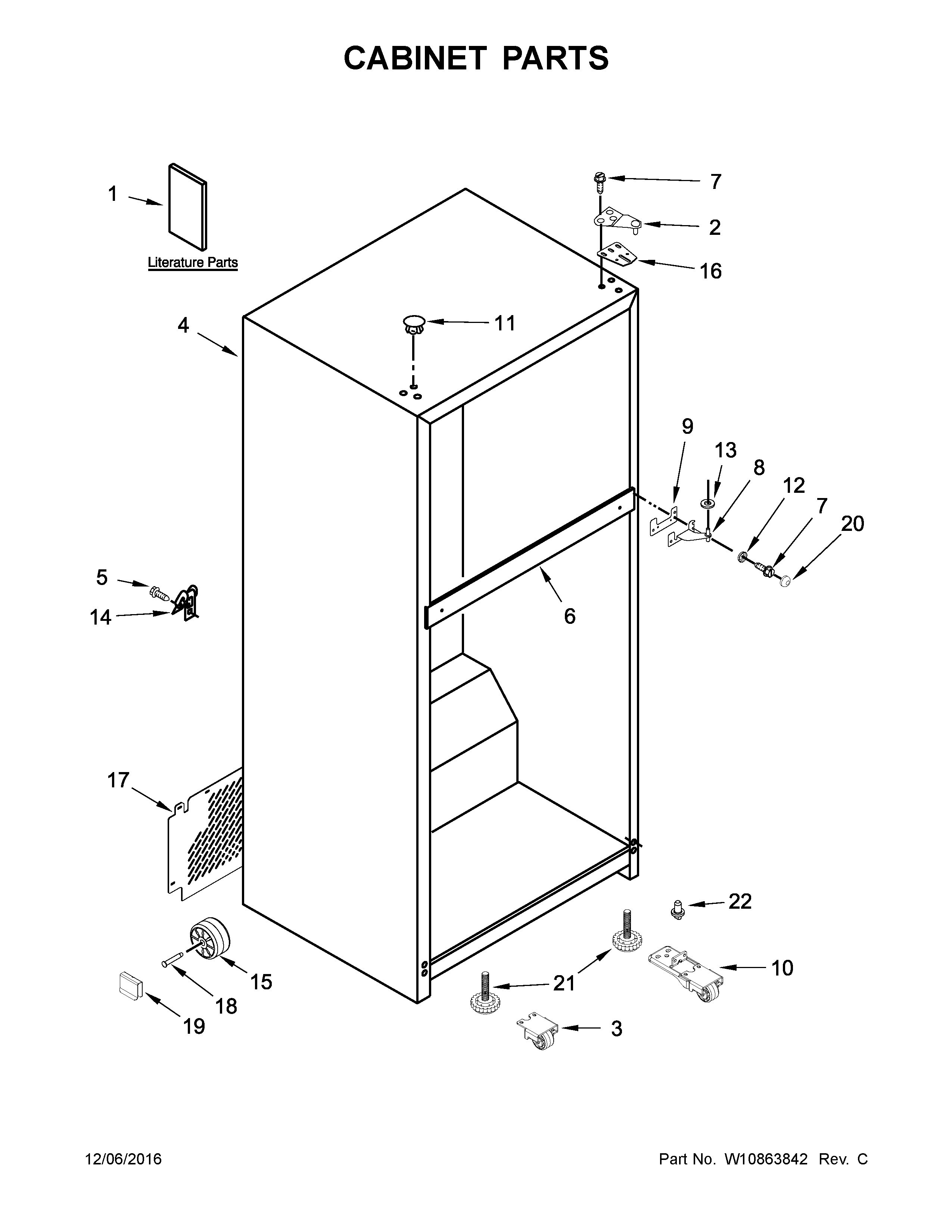 Amana ART318FFDS02 cabinet parts diagram