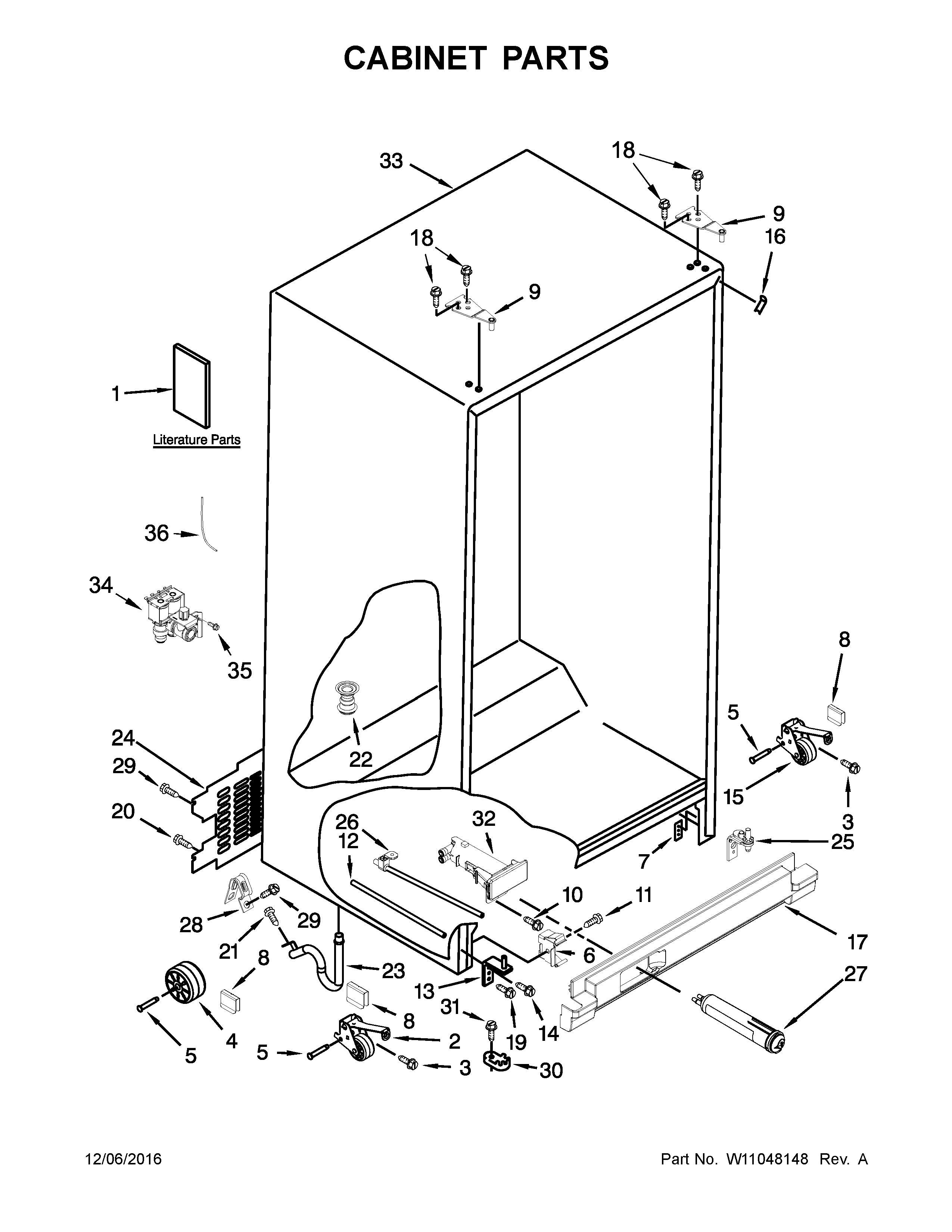 Amana ASI2275FRB00 cabinet parts diagram