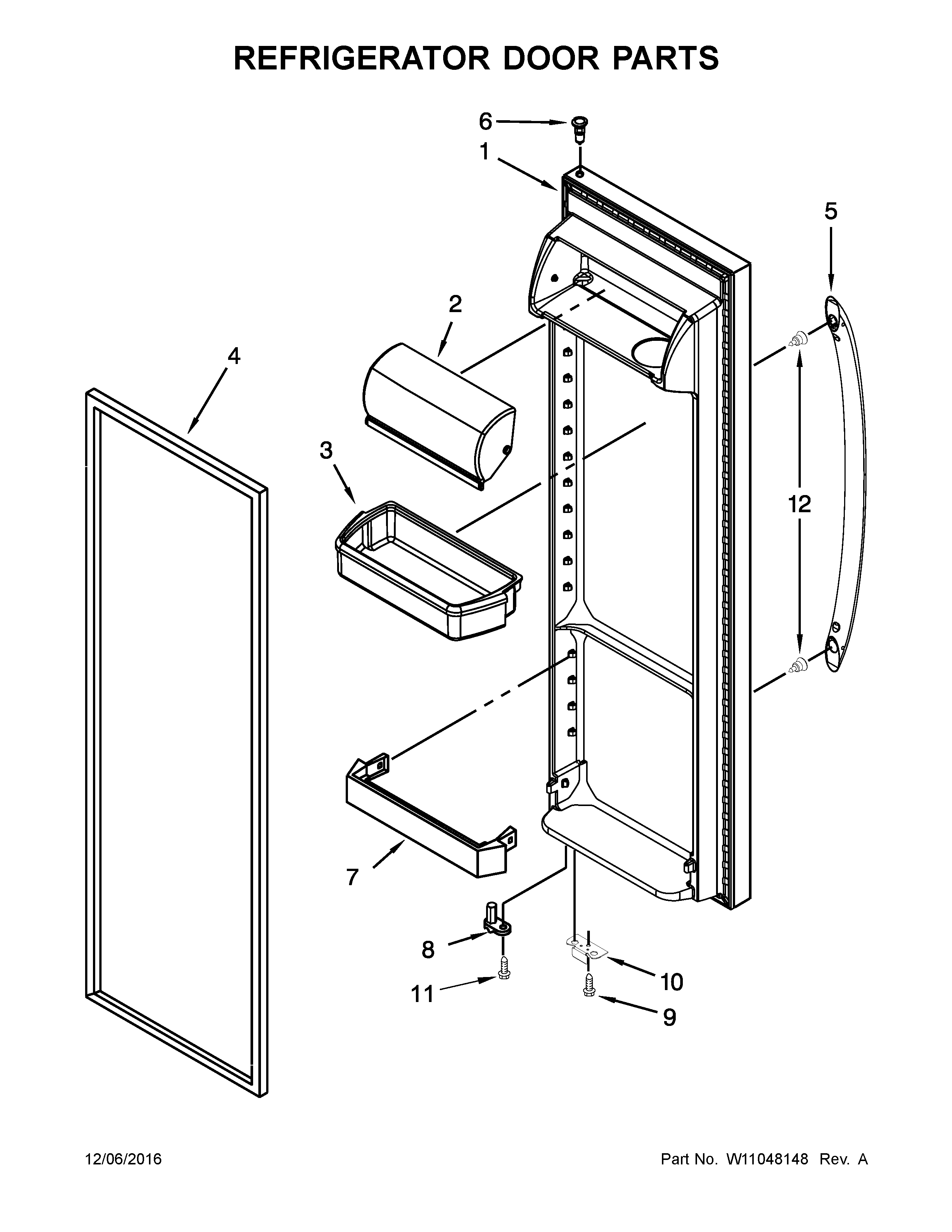 Amana ASI2275FRB00 refrigerator door parts diagram