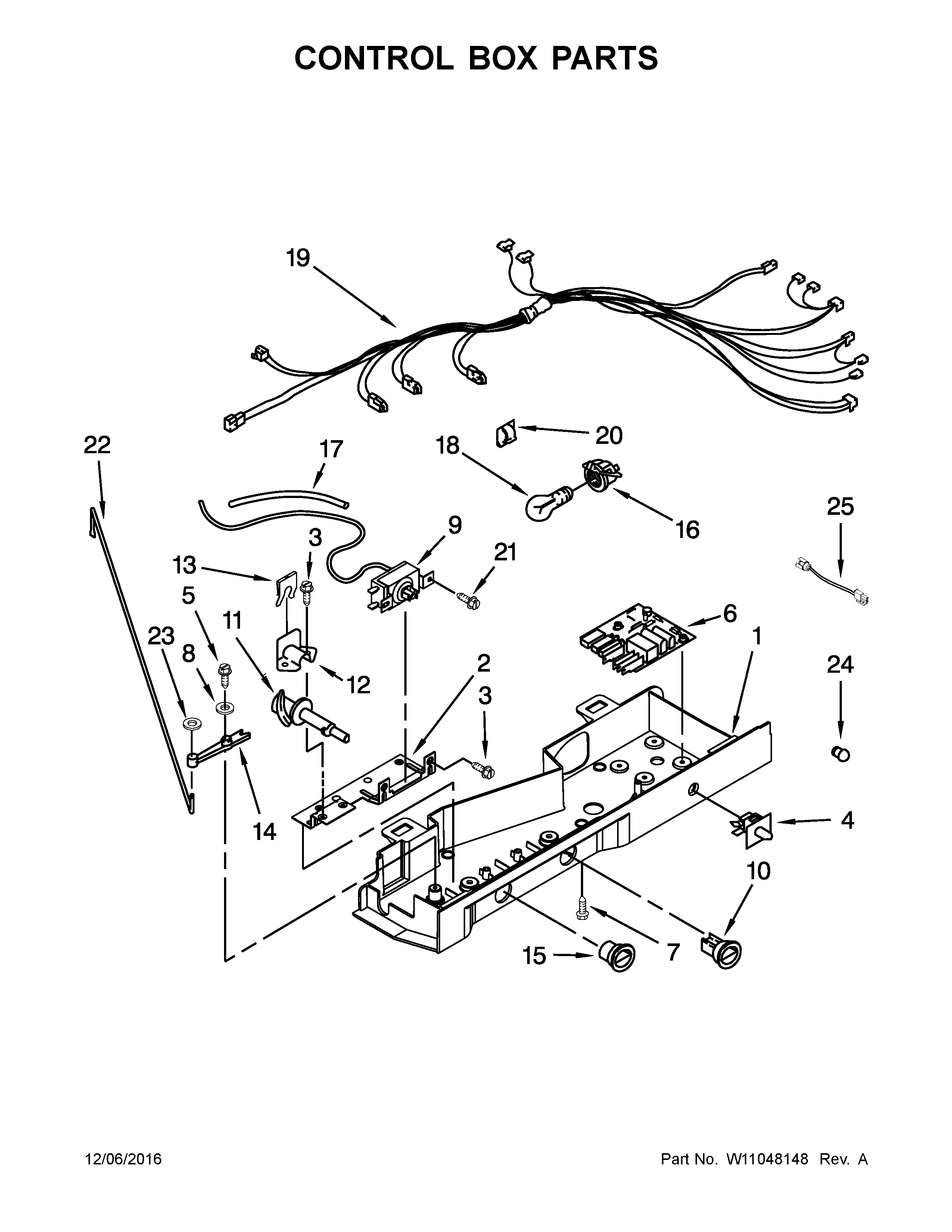 Amana ASI2275FRB00 control box parts diagram