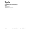 Whirlpool WRF992FIFH00 cover sheet diagram