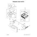 Whirlpool WRF992FIFH00 freezer door parts diagram