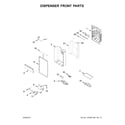 Whirlpool WRF992FIFH00 dispenser front parts diagram