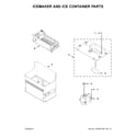 Whirlpool WRF992FIFH00 icemaker and ice container parts diagram