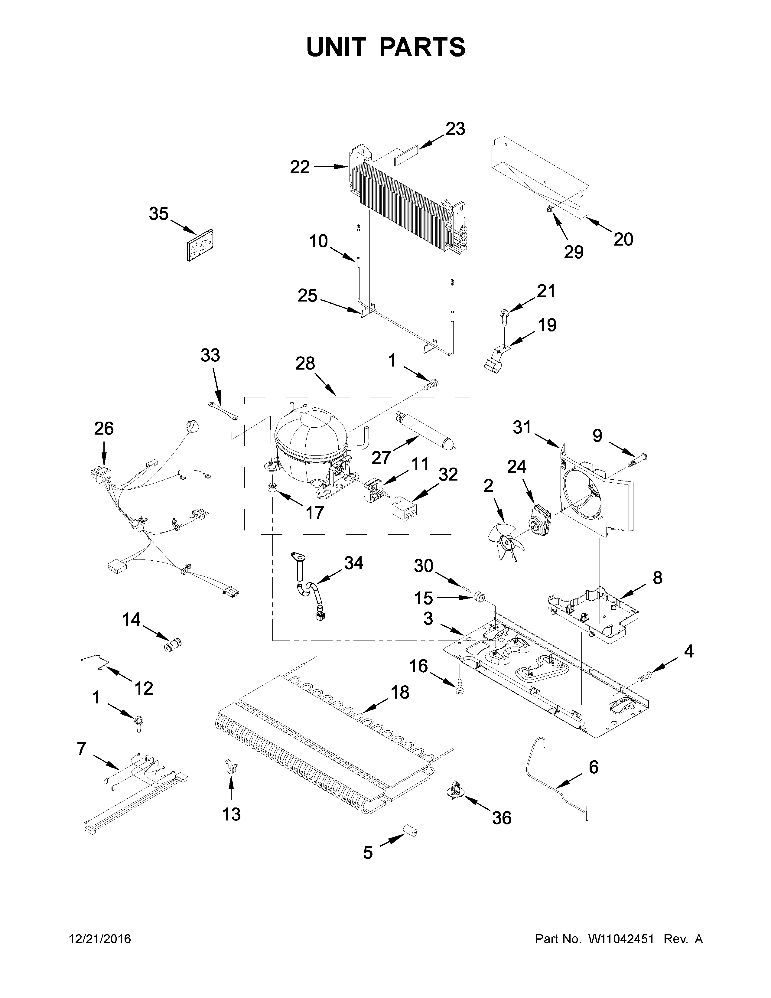 Whirlpool WRX735SDBM04 unit parts diagram