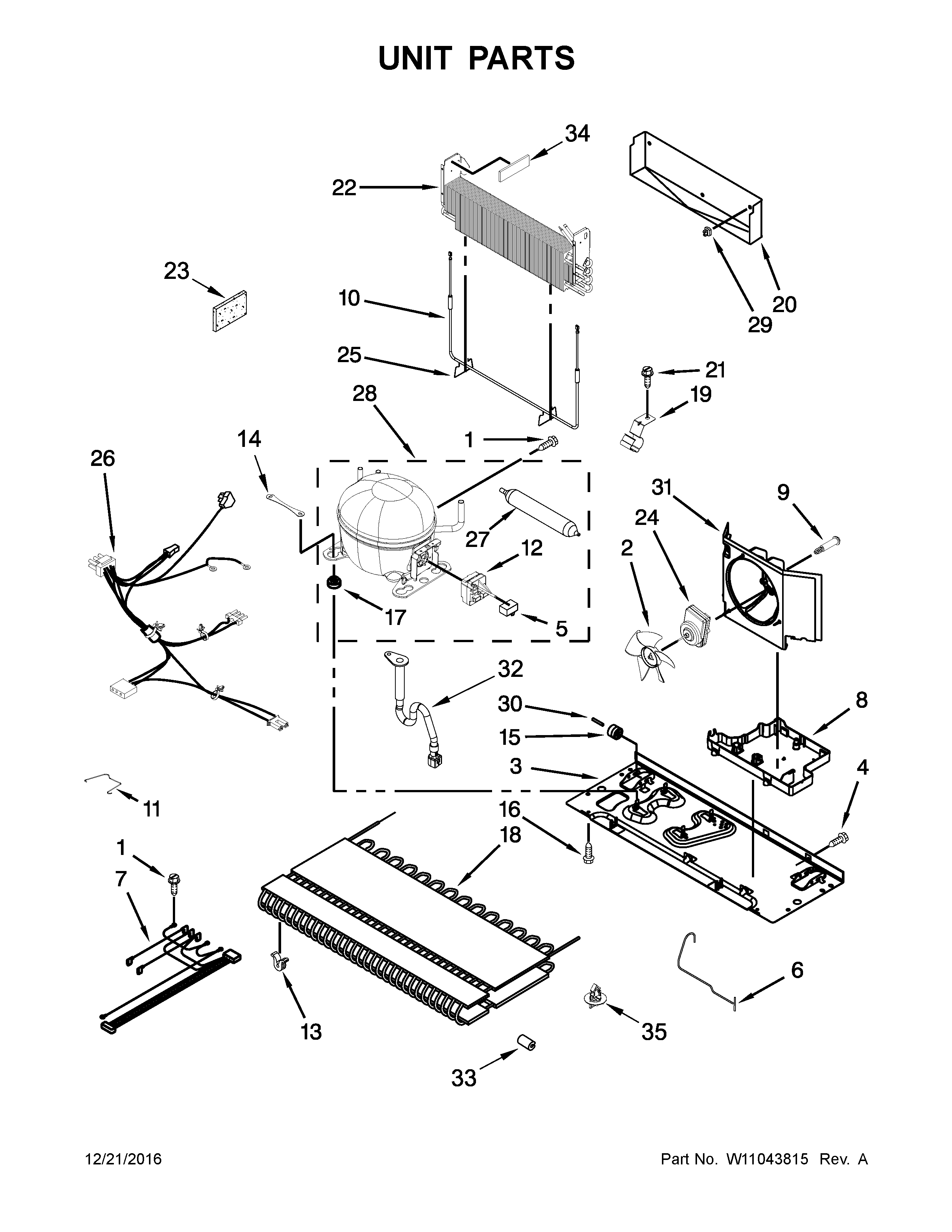 Whirlpool WRF535SWHZ00 unit parts diagram