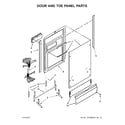 Whirlpool UDT518SAFP0 door and toe panel parts diagram