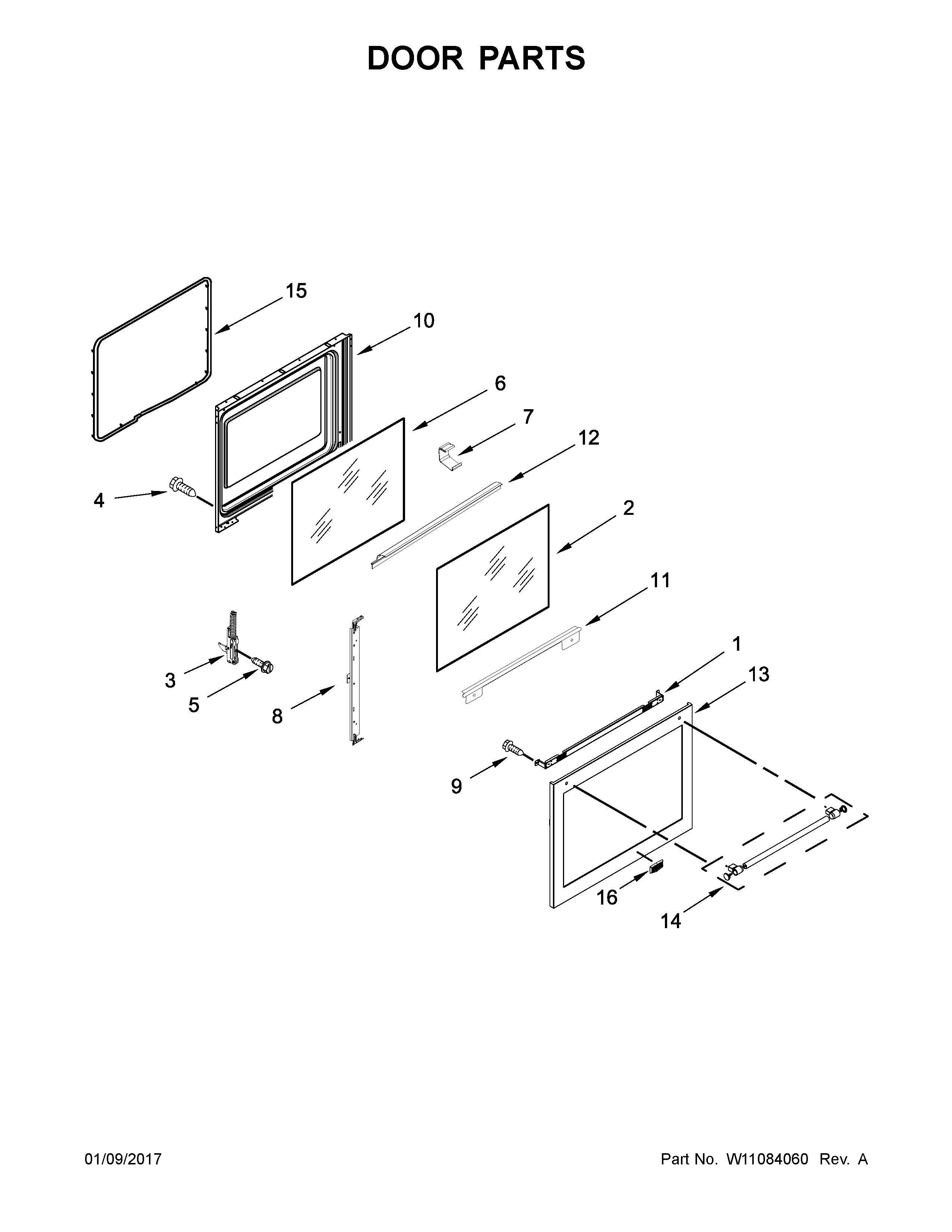 Maytag YMER8650FZ0 door parts diagram