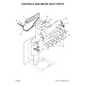 Crosley CAW42114GW0 controls and water inlet parts diagram
