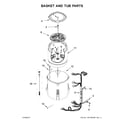 Crosley CAW42114GW0 basket and tub parts diagram