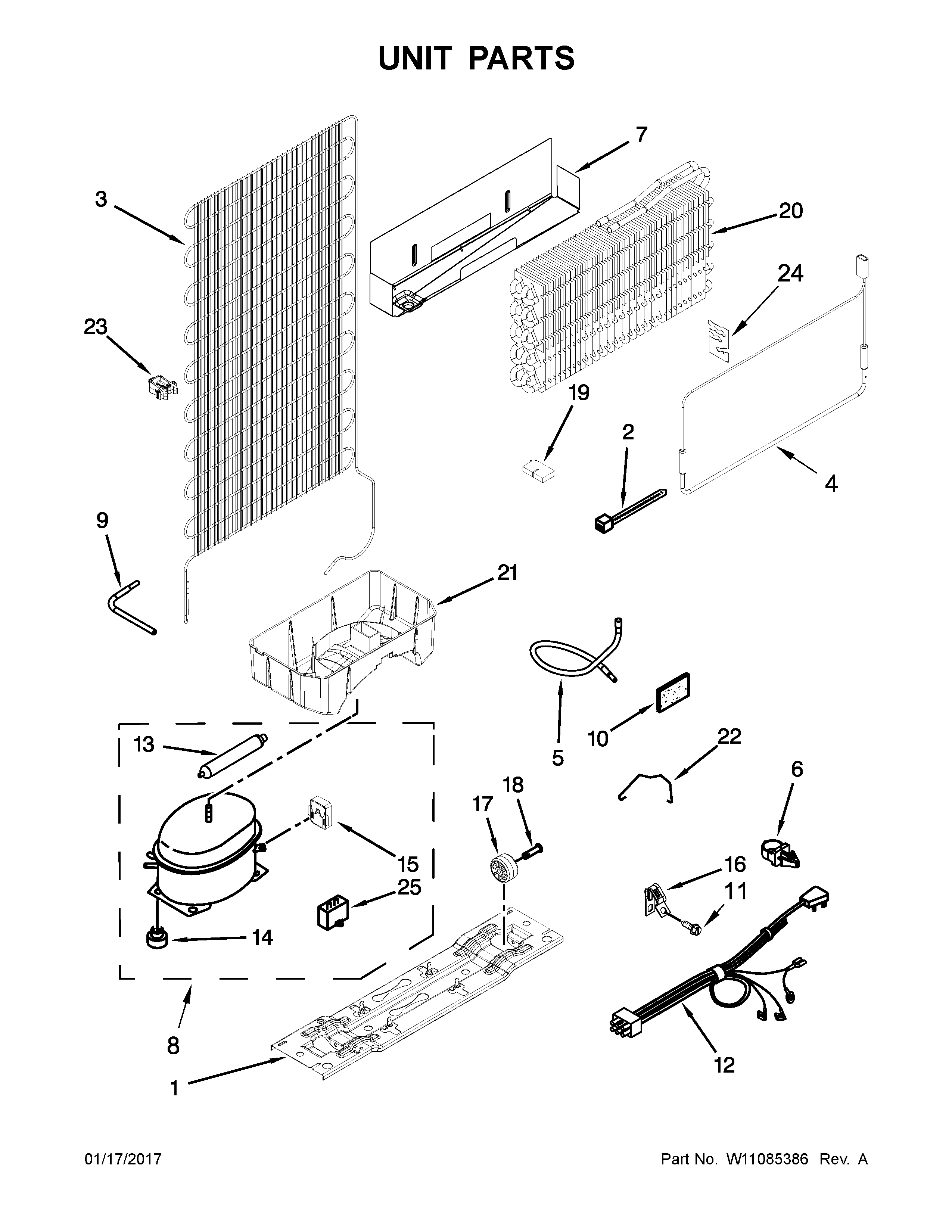 Whirlpool WRT111SFDM03 unit parts diagram