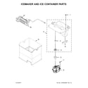 KitchenAid KRFF707ESS01 icemaker and ice container parts diagram