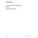 KitchenAid KBBL306ESS01 cover sheet diagram