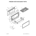 KitchenAid KBBL306ESS01 freezer door and basket parts diagram