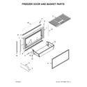 KitchenAid KBBL206EPA01 freezer door and basket parts diagram