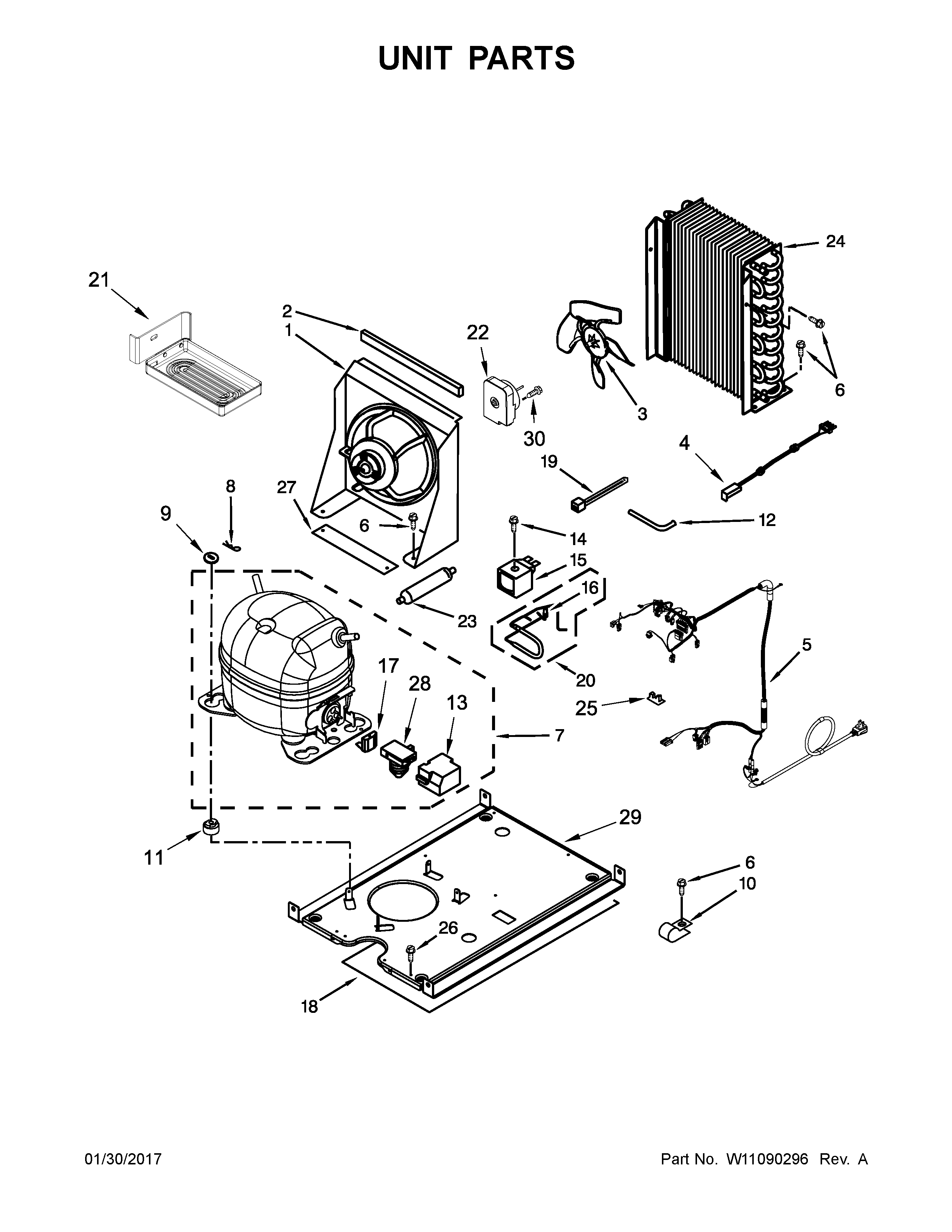 Whirlpool GI15NDXZQ2 unit parts diagram