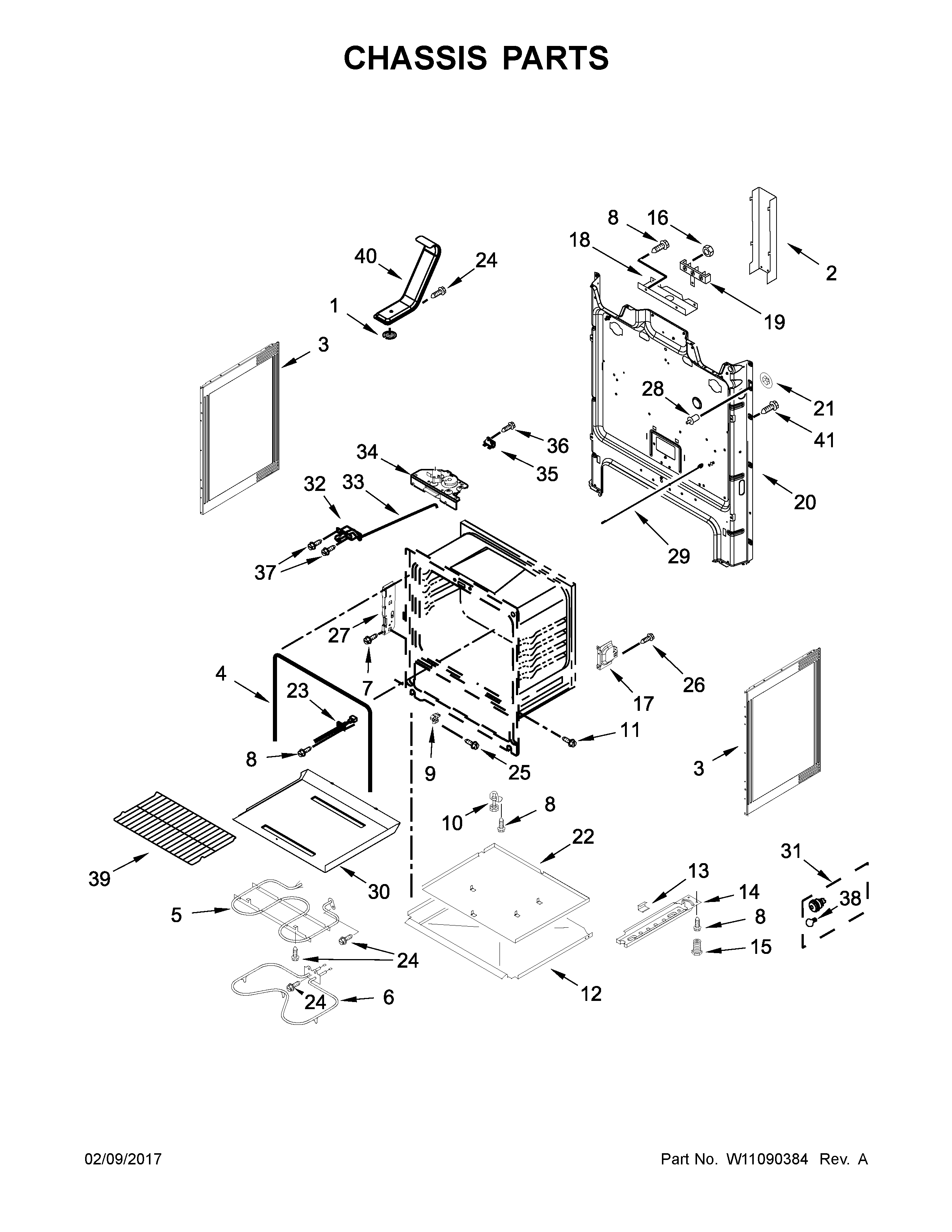 Maytag MER6600FW0 chassis parts diagram