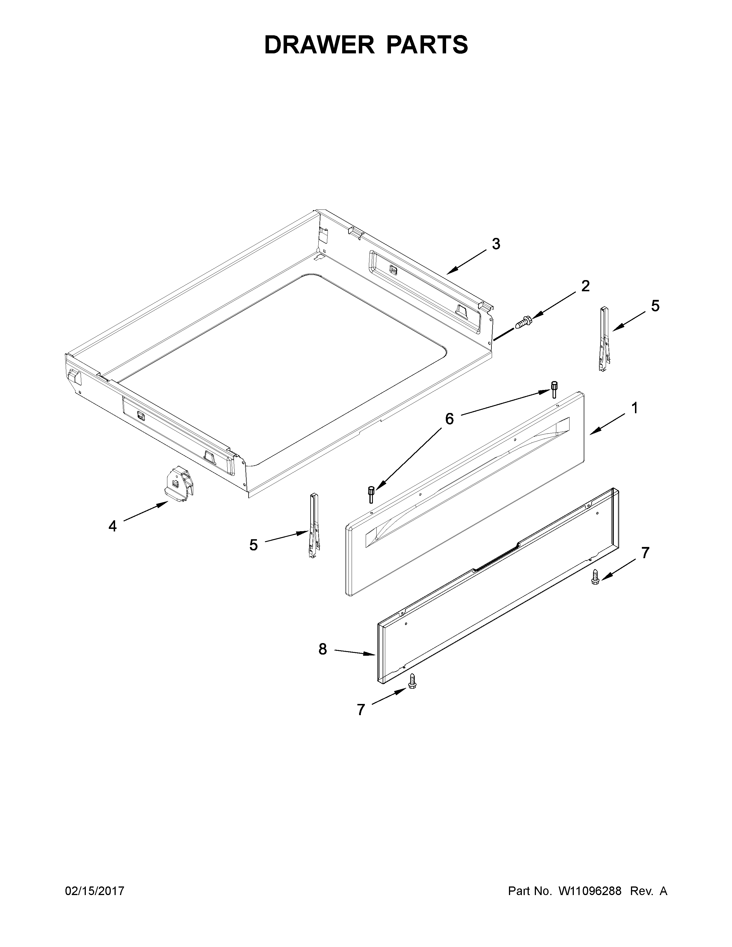 Maytag YMER6600FB0 drawer parts diagram