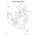 Whirlpool WTW7300DC0 top and cabinet parts diagram
