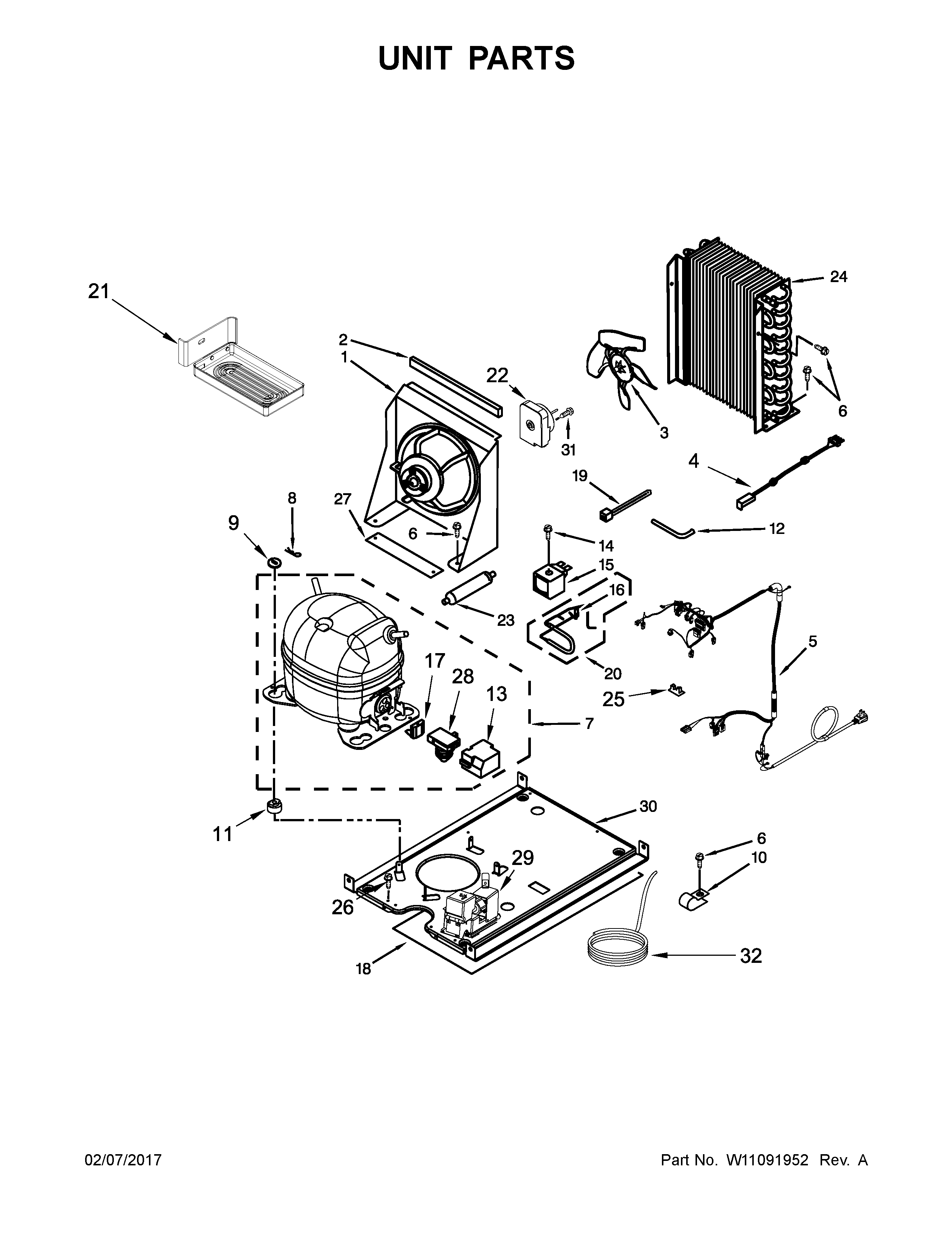 Whirlpool GI15PDXZS1 unit parts diagram