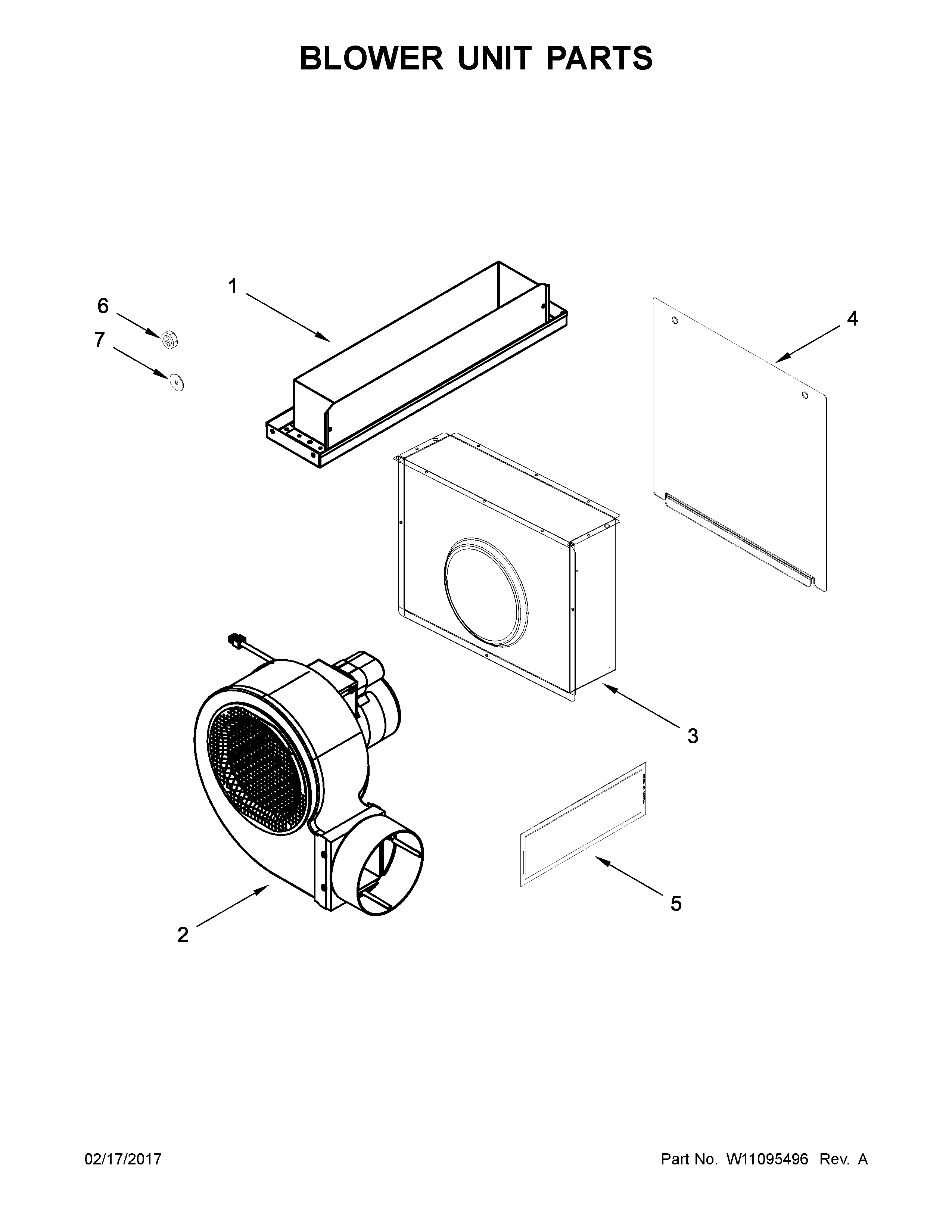 Jenn-Air JGD3430GB00 blower unit parts diagram