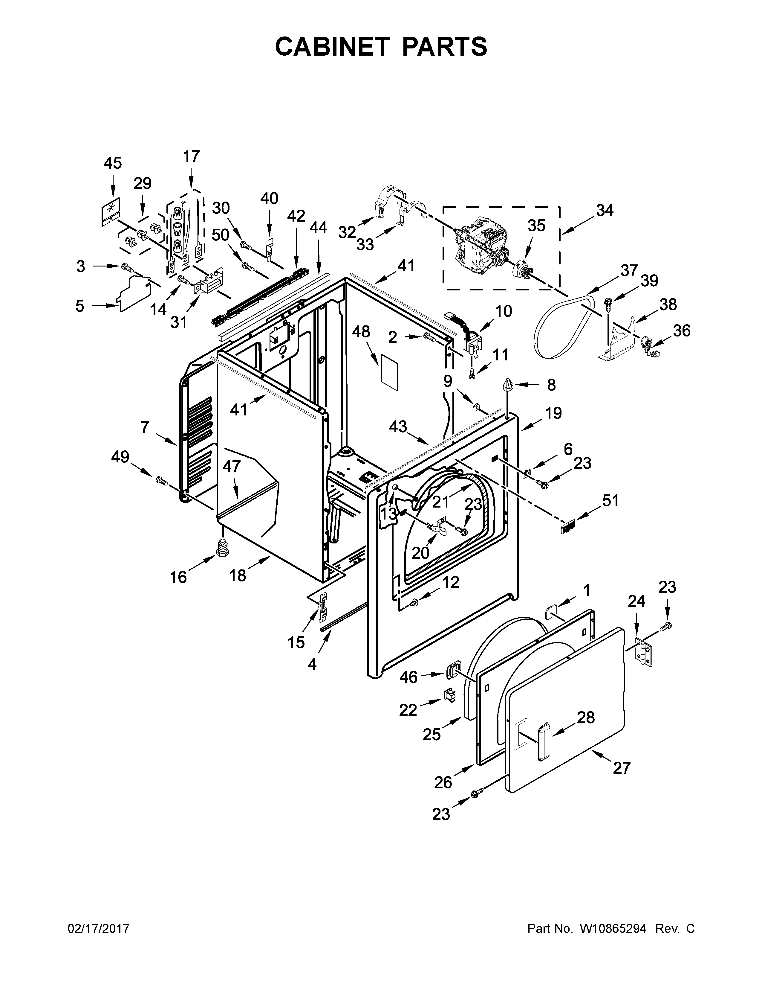 Maytag MEDB755DW2 cabinet parts diagram