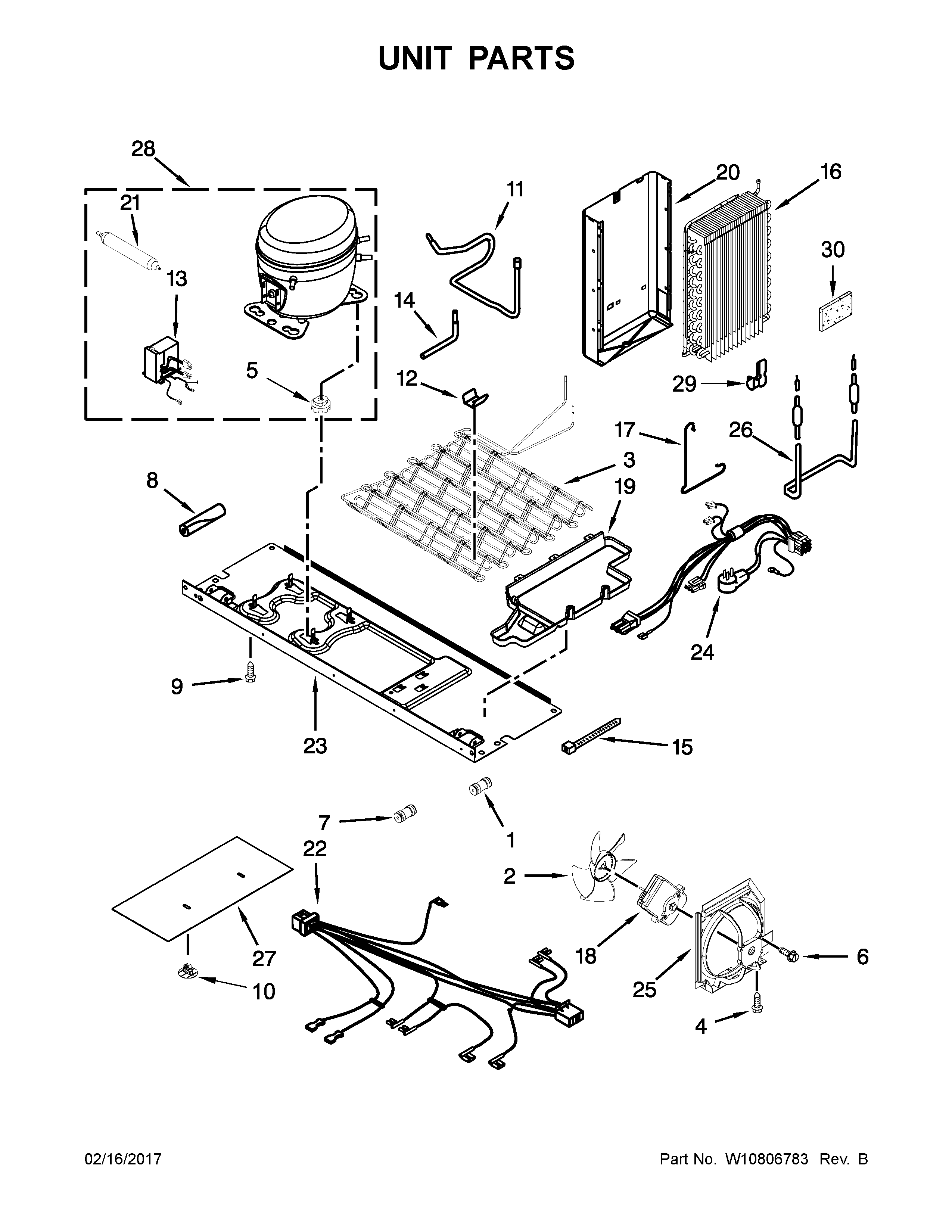 Whirlpool WRS586FIEH01 unit parts diagram