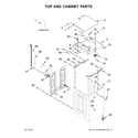 Whirlpool 7MWTW7300EW0 top and cabinet parts diagram