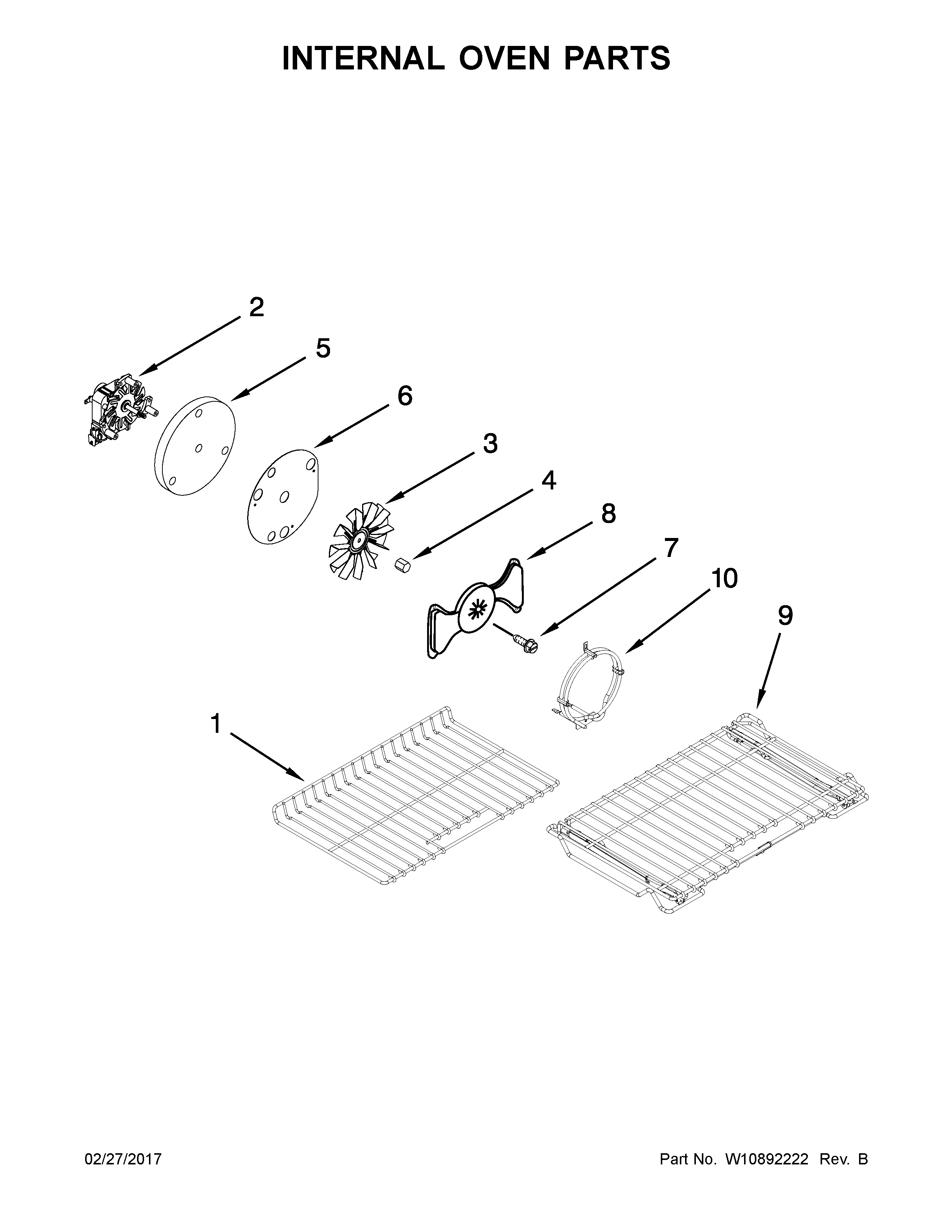 KitchenAid KFGD500EBL04 internal oven parts diagram