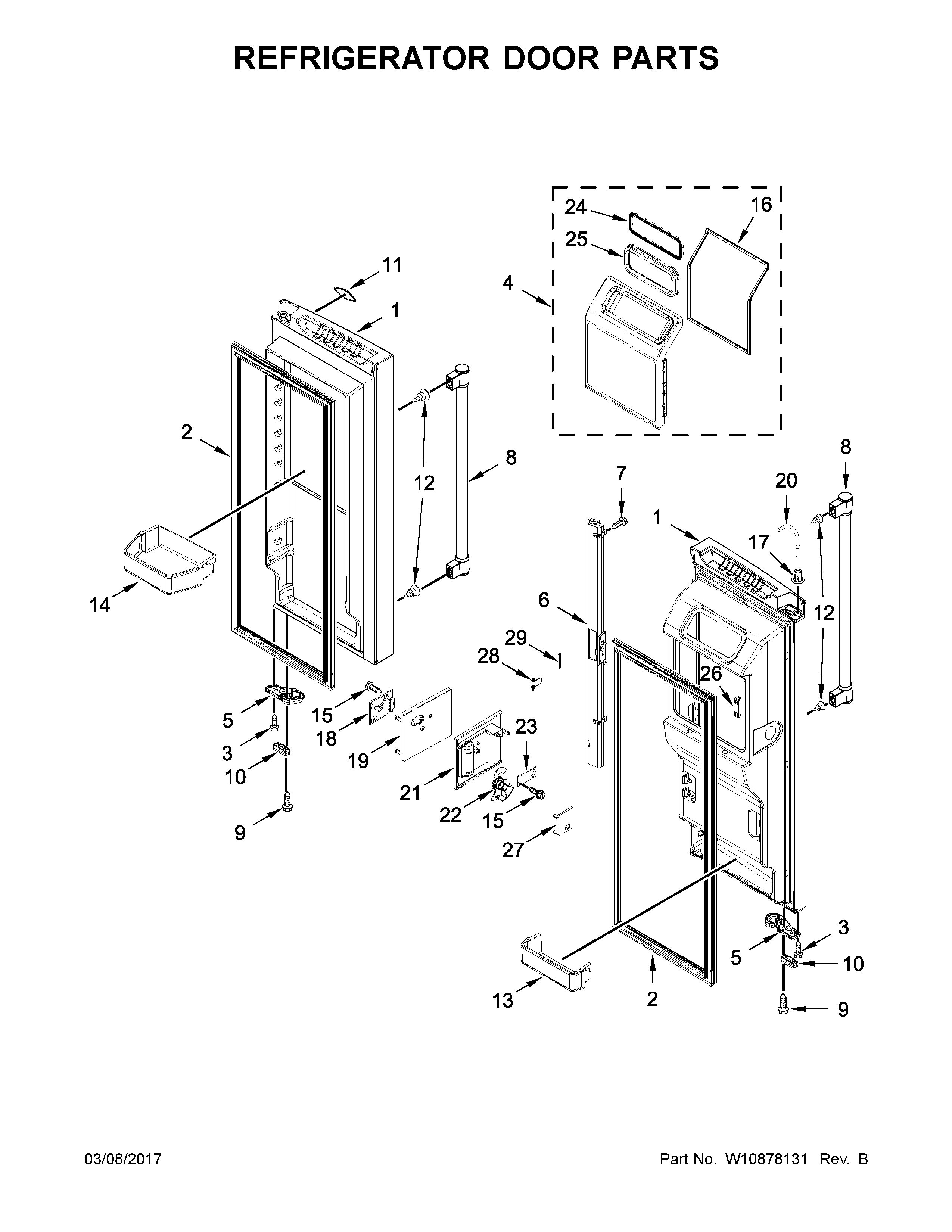 Maytag MFX2676FRZ00 refrigerator door parts diagram