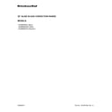 KitchenAid KSGB900EWH0 cover sheet diagram