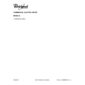 Whirlpool XCEM2765FQ0 cover sheet diagram