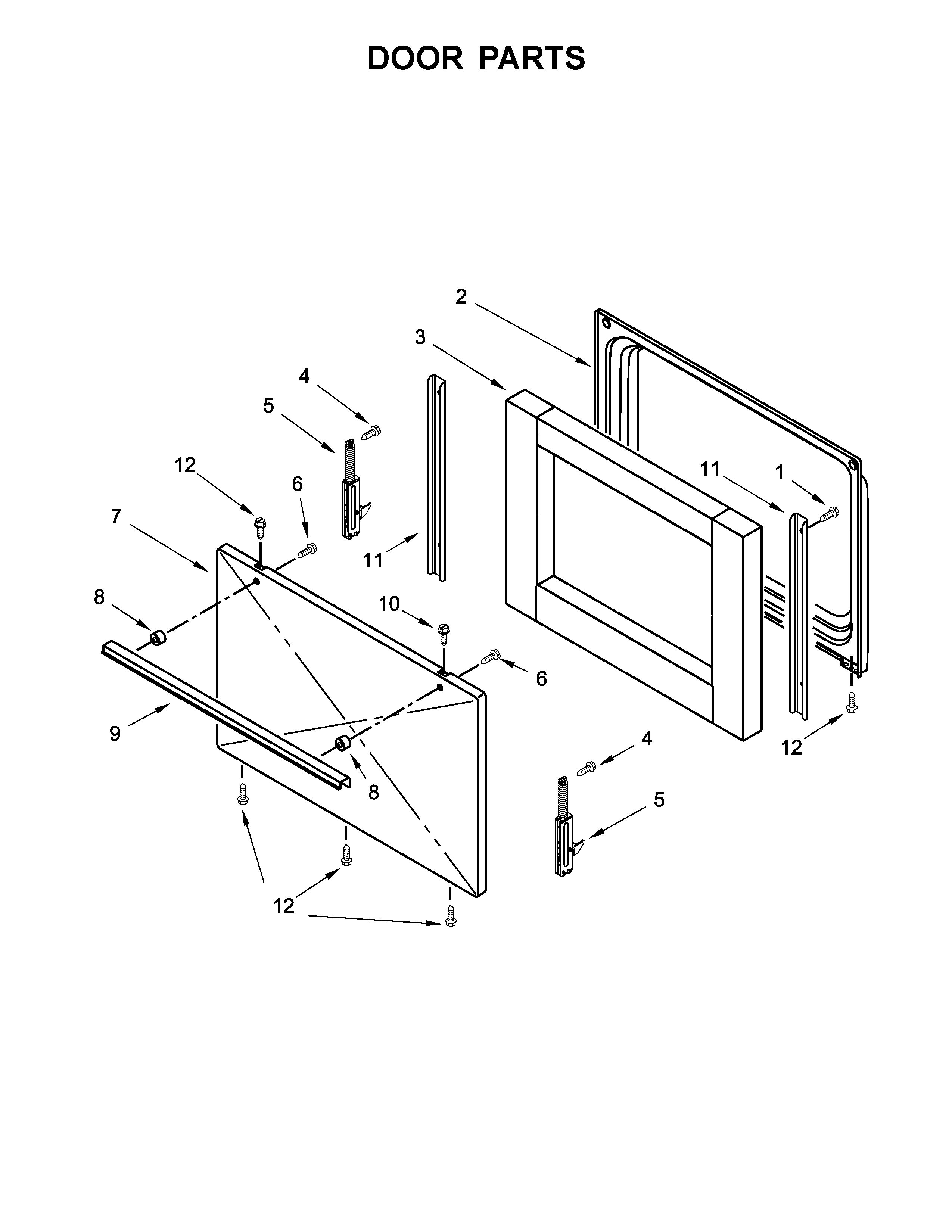 Amana ACR2303MFW0 door parts diagram