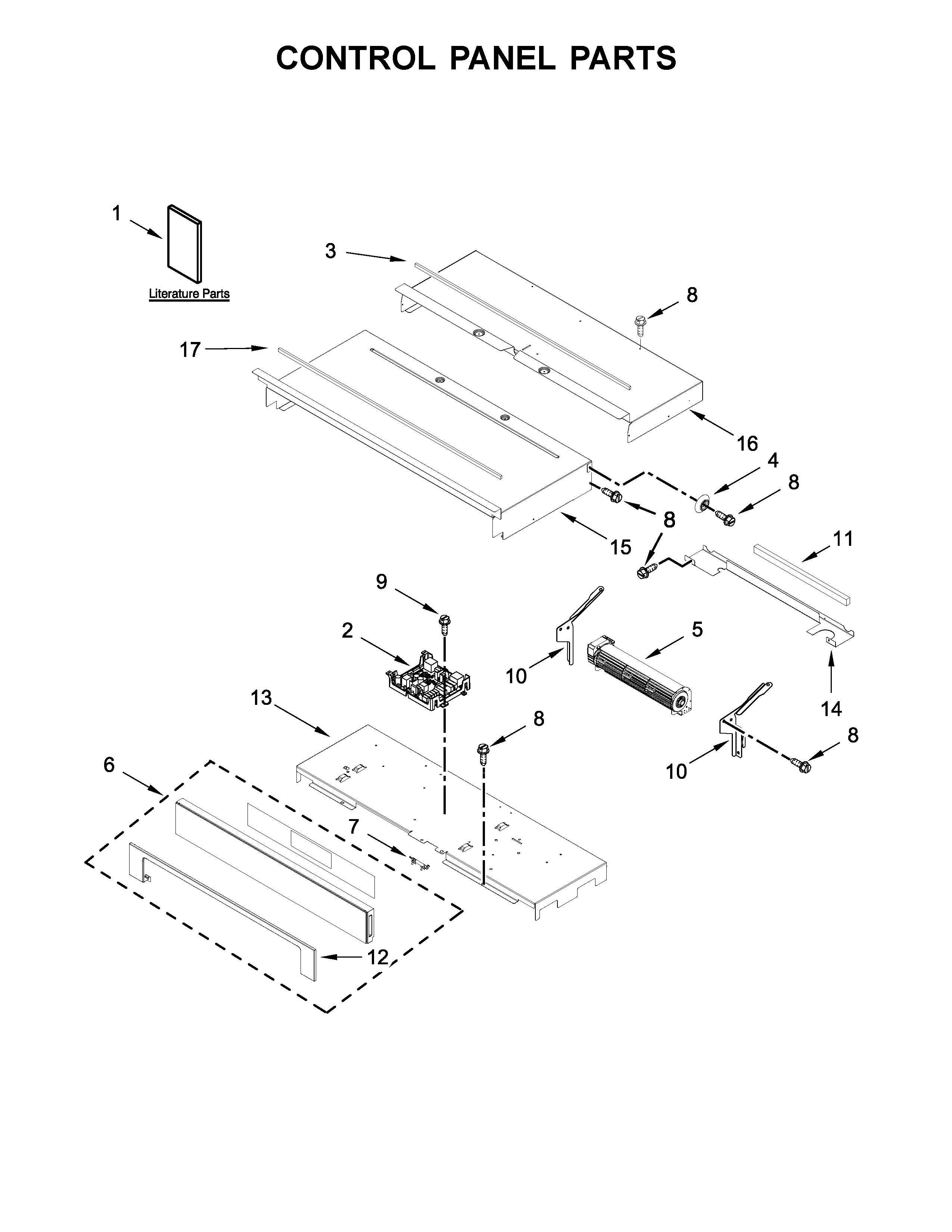 Whirlpool WOS97ES0ES02 control panel parts diagram