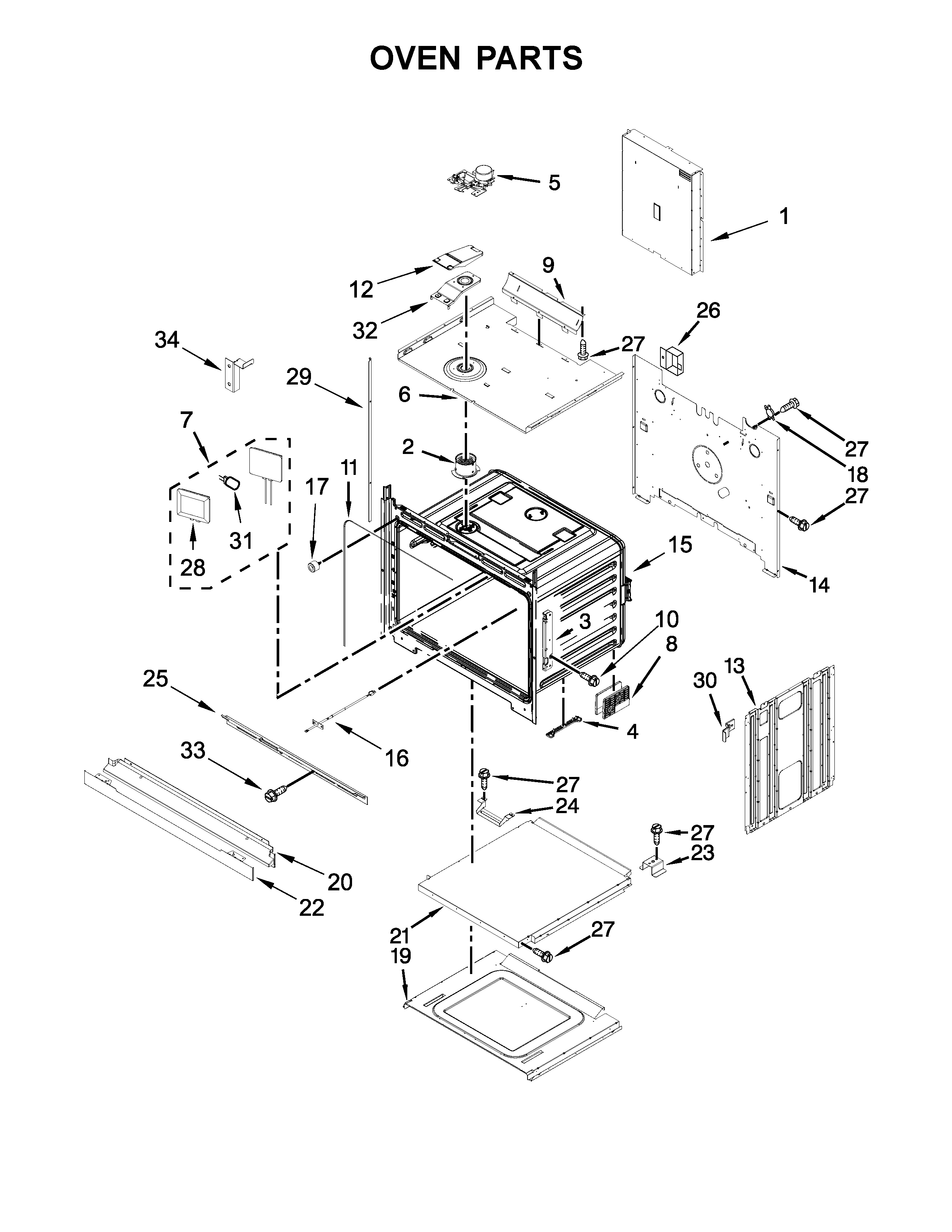 Whirlpool WOS97ES0ES02 oven parts diagram