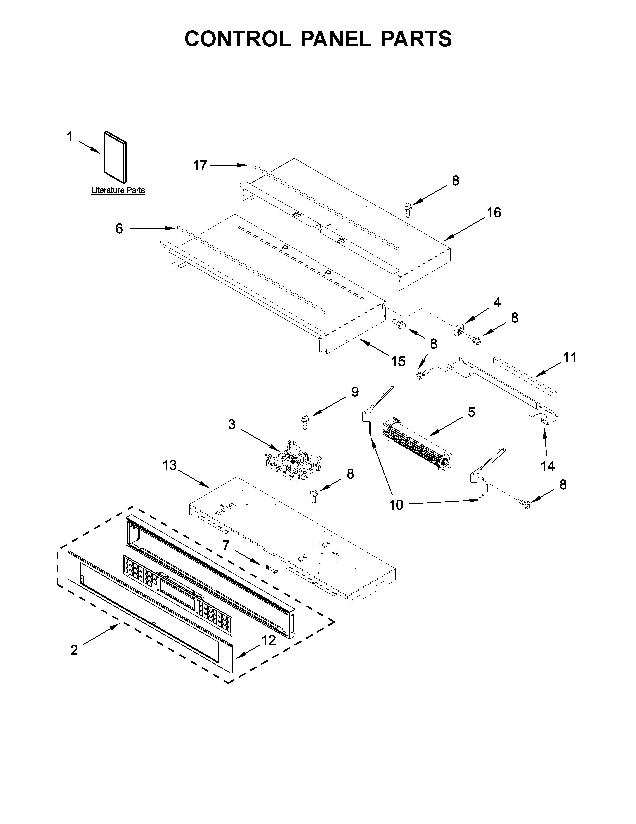KitchenAid KOSE507EBS02 control panel parts diagram