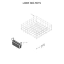Whirlpool WDP370PAHW0 lower rack parts diagram