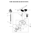 Whirlpool WDF330PAHW0 pump, washarm and motor parts diagram