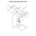 Whirlpool WTW4616FW0 controls and water inlet parts diagram