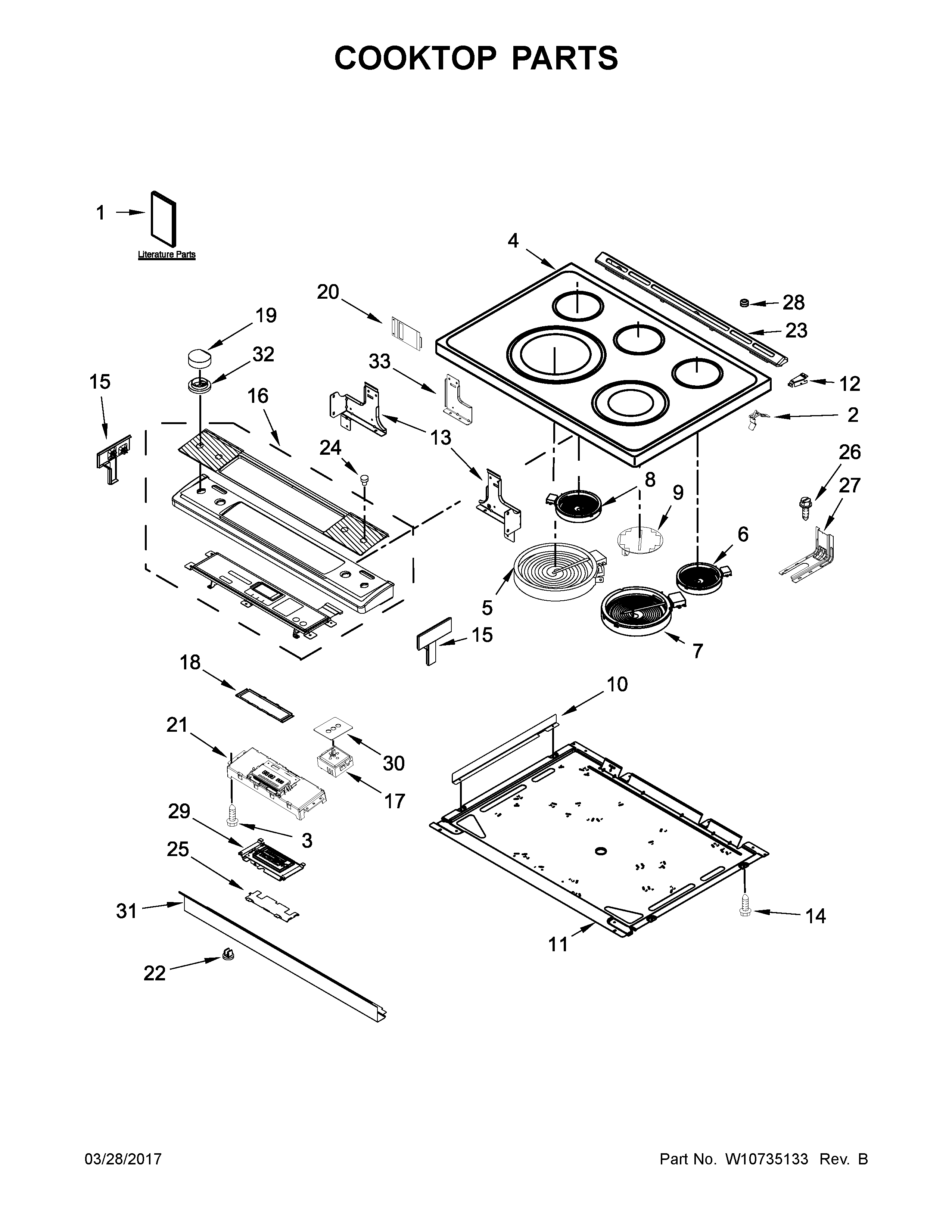 Jenn-Air JES1450DS0 cooktop parts diagram