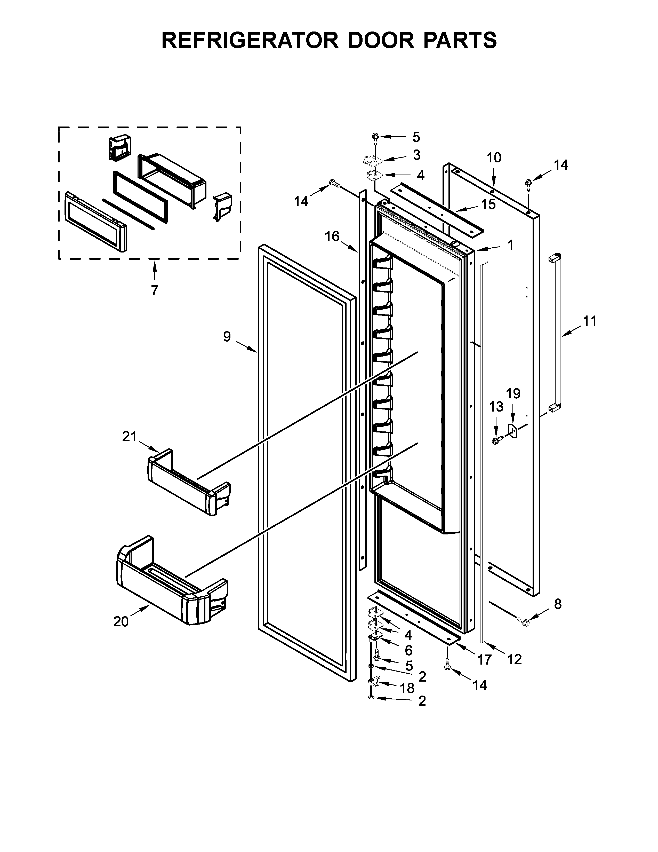 KitchenAid KBSN608EBS00 refrigerator door parts diagram