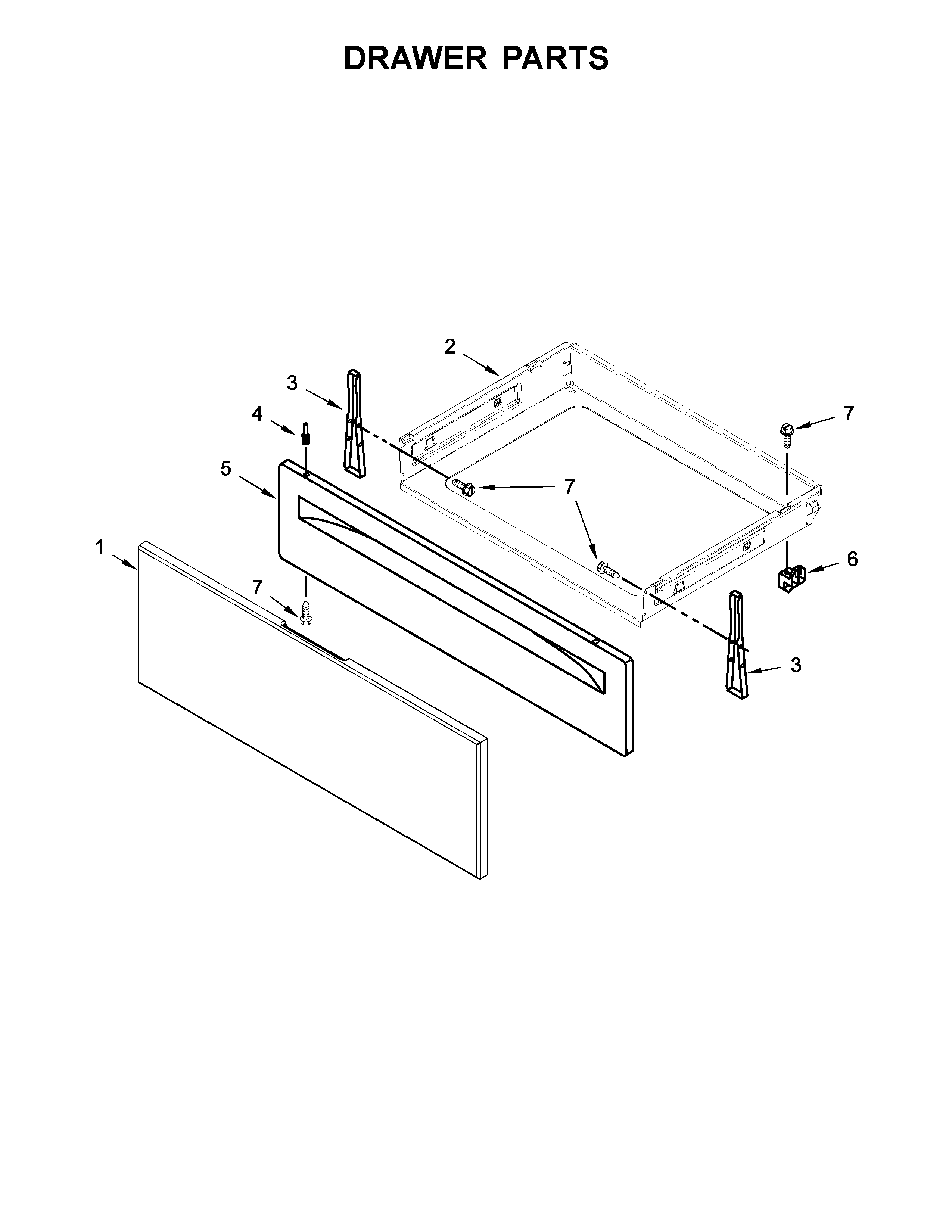 Whirlpool YWEE510S0FS0 drawer parts diagram