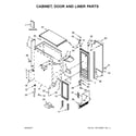 KitchenAid KUIX305ESS1 cabinet, door and liner parts diagram
