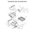 KitchenAid KUIX305ESS1 evaporator, grid, and water parts diagram