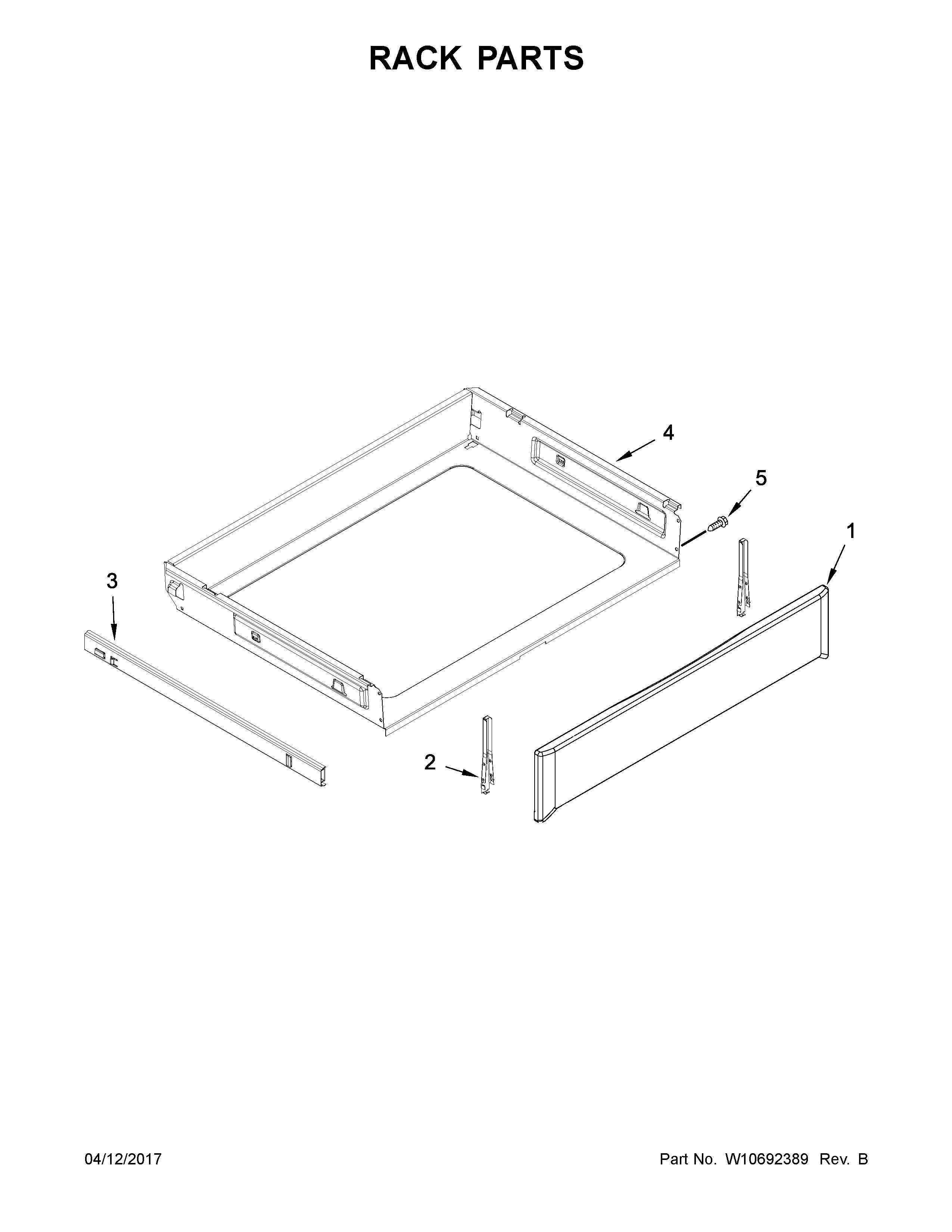 Maytag MGR8600DS0 rack parts diagram