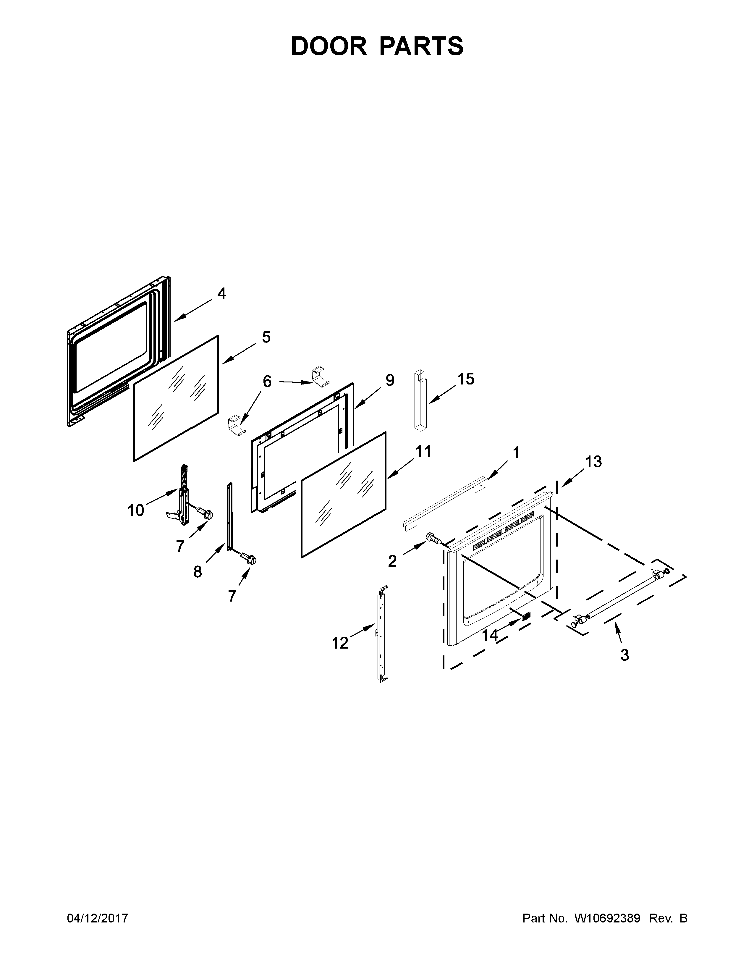 Maytag MGR8600DS0 door parts diagram